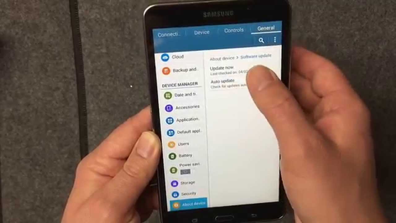 Samsung Galaxy Tab Software Update